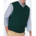 Unisex Cotton V-Neck Fine Gauge Vest, sleeveless